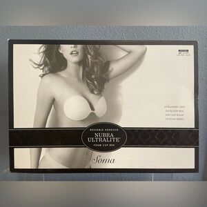 Soma Nubra Ultralite Reusable Adhesive Foam Cup Bra Size B In Nude